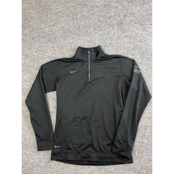 Nike Pullover Jacket Women's Small Black 1/4 Zip Long Sleeve Dri-Fit Run Gym - Picture 1 of 7